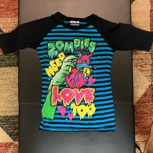 Zombies Need Love Too Henley Shirt